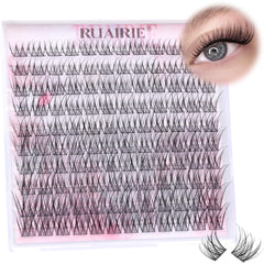 Ruairie cils en grappes effet plume 10mm, 24 pièces, look naturel