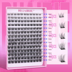 Cils en grappes Ruairie D-Curl 14 mm pour un regard ouvert et défini.
