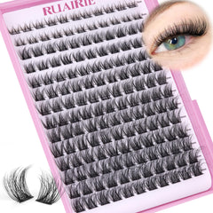 Cils en grappes Ruairie D-Curl 8 mm pour un volume naturel et rapide à poser.