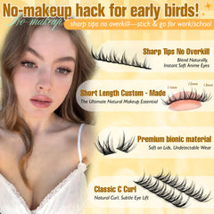 Ruairie Manga Lash: cils légers et naturels pour port quotidien.