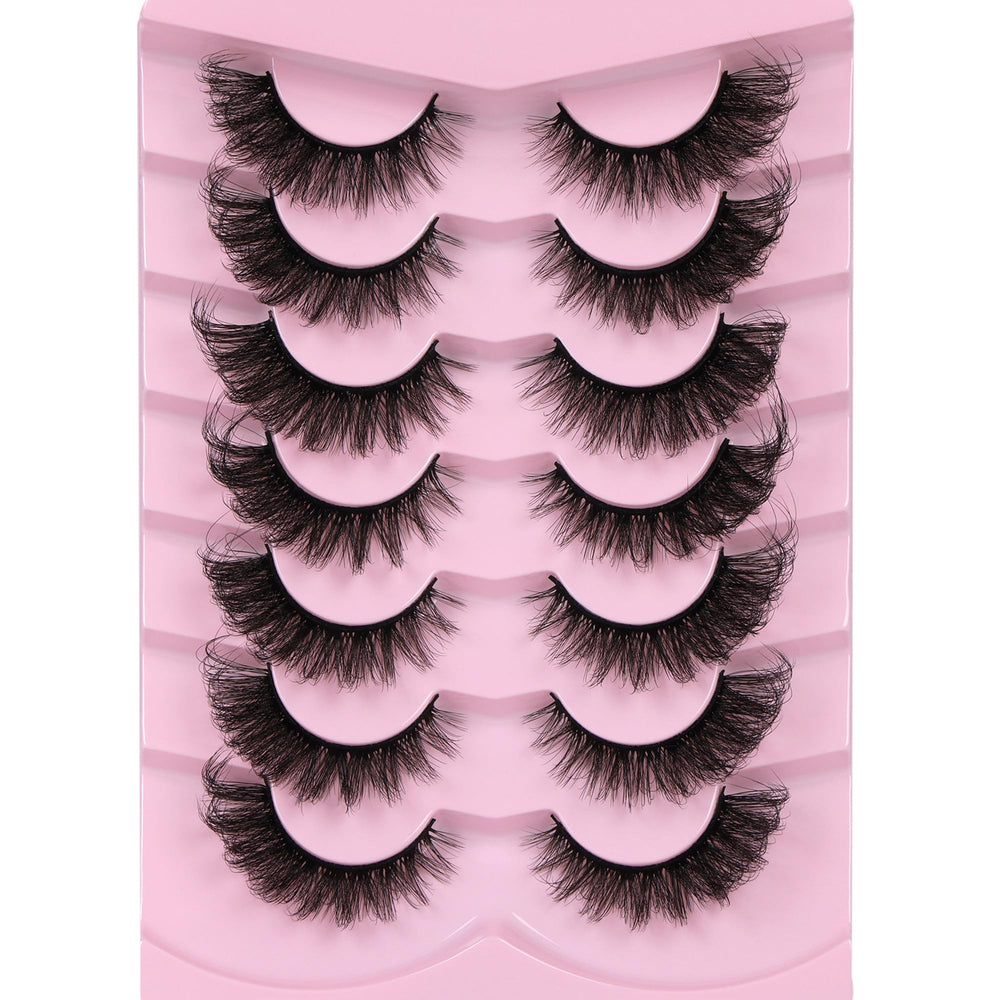 Ruairie cils mink oeil-de-renard 20mm, pack7 paires pour un regard intense