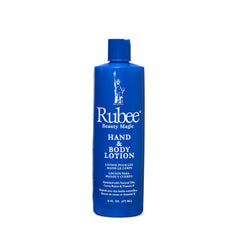 Lotion RUBEE Corps et Mains, texture non grasse pour une hydratation durable.