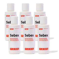 Shampoing Rugby Sebex en bouteille de 118 ml, démangeaisons possibles