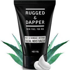 RUGGED & DAPPER Hydratant Visage Homme, bouteille 4oz, hydratation rapide et efficace.