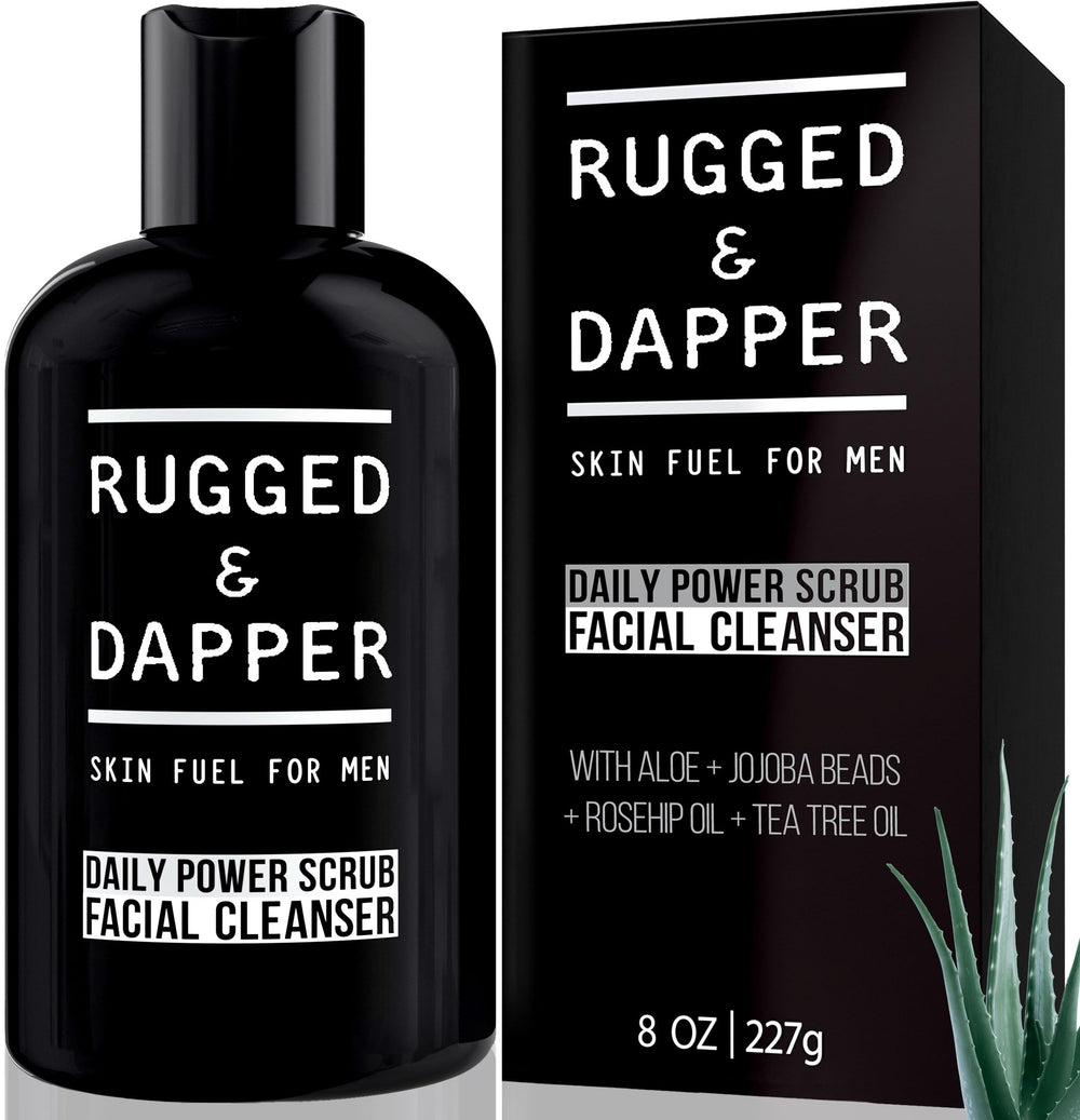 RUGGED & DAPPER – Bouteille de nettoyant visage homme, nettoyage en profondeur