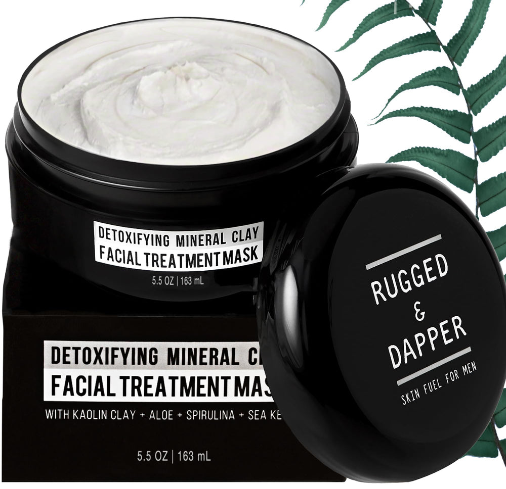 Rugged & Dapper masque visage purifiant les pores, détox naturelle.