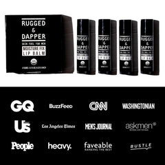 RUGGED & DAPPER Pack baume lèvres homme – format voyage pratique.