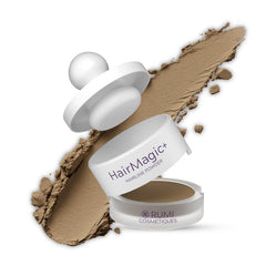 Rumi HairMagic+ poudre racines pour femmes mûres, couverture rapide des racines grises.