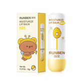 RUNBEN baume lèvres enfant, image d'application en tube pour hydratation durable.