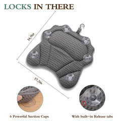 Les 6 ventouses assurent une fixation stable pendant le bain