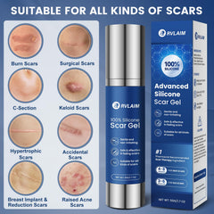 Rvlaim Gel Scar, absorption rapide, pénètre sans laisser de résidu gras.