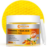 Rvlaim Turmeric Kojic Cleansing Pad closeup showing textured surface for exfoliation
