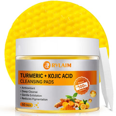 Rvlaim Turmeric Kojic Cleansing Pad closeup showing textured surface for exfoliation