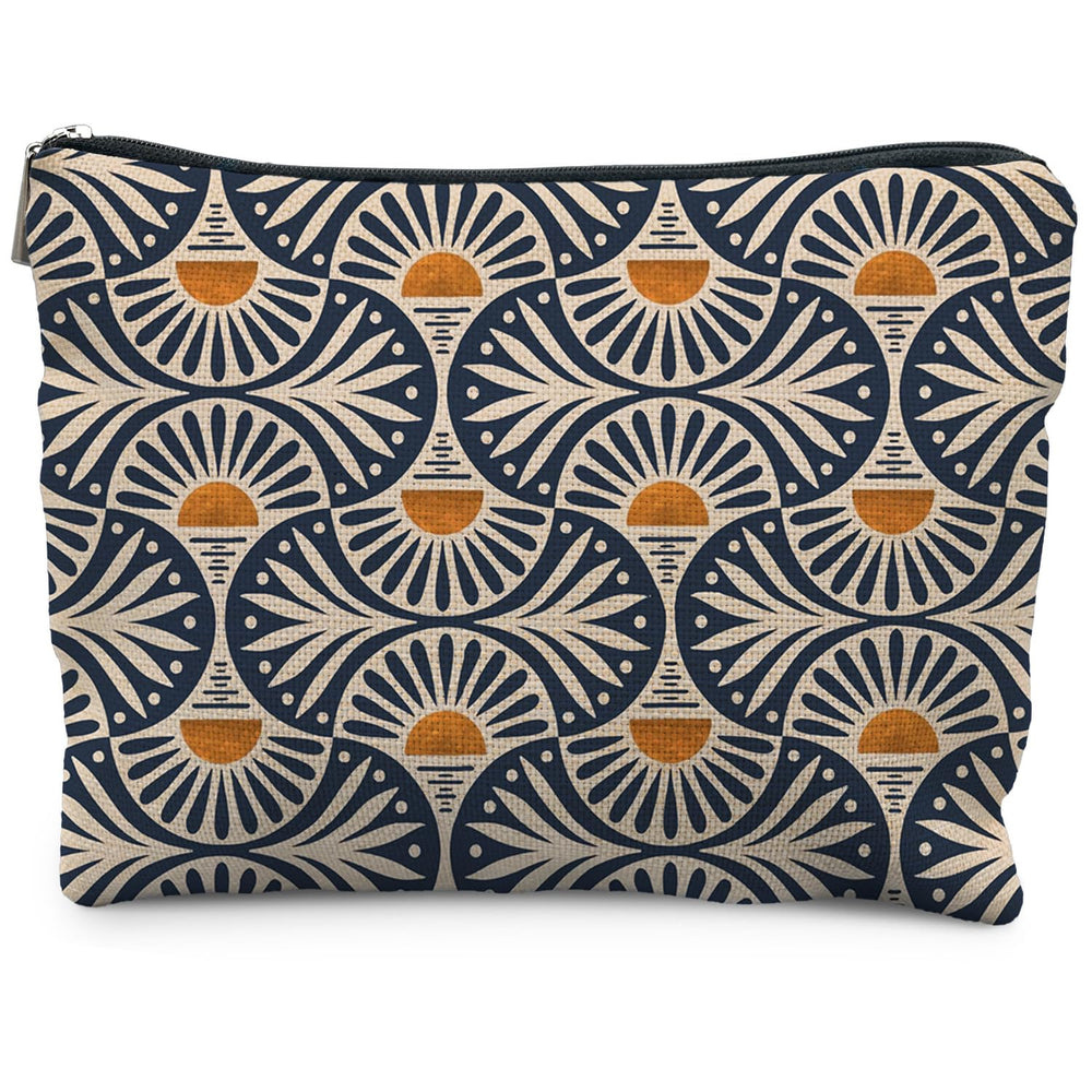 RYYCDOI sac maquillage Boho feuille coucher soleil, rangement pratique pour essentiels beauté.