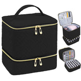 RZMAYIS organisateur vernis-ongles double étage, rangement pratique pour voyage et salon.