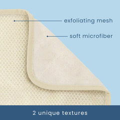 Gant S&T INC. double-face – côté visage doux pour le nettoyage et l'exfoliation.