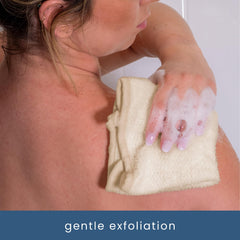 S&T INC. gant exfoliant double-face – tissu terry doux pour douceur enveloppante.