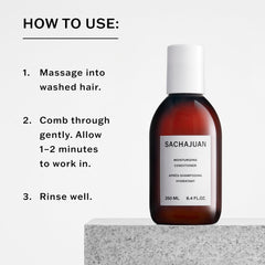 SACHAJUAN Conditionneur application-cheveux, massage pour revitaliser les longueurs.