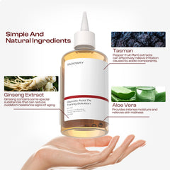 SADOWAY tonique glycolique 7% entouré d’aloé vera et ginseng pour extraits naturels.