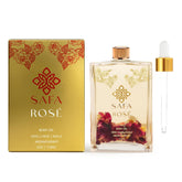 SAFA Rosé Oil — Bouteille: hydratation durable pour peau et teint lumineux.