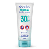 Safe Sea: bouteille de crème solaire zinc pour visage et corps, sans traces blanches.