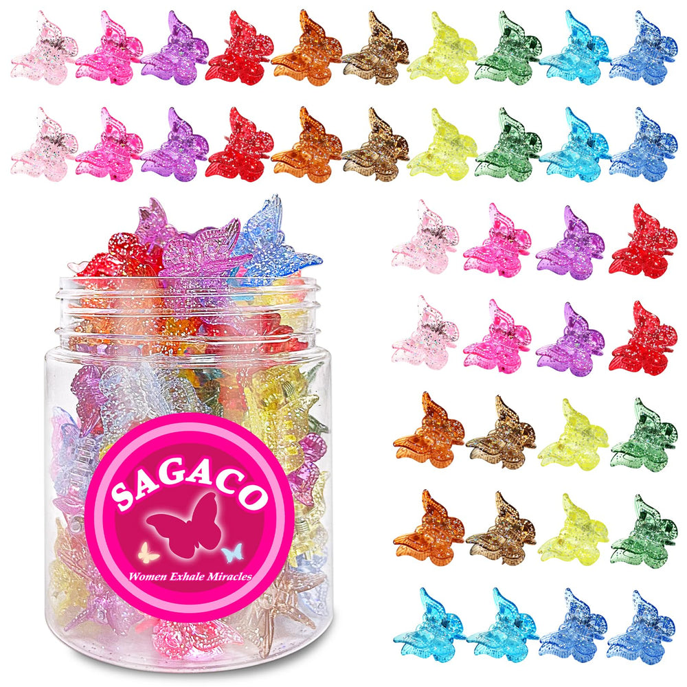 Sagaco pinces papillon étincelantes 90s, allure glamour durable