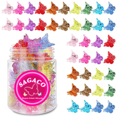 Sagaco pinces papillon étincelantes 90s, allure glamour durable