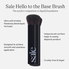 Saie brosse-base : poils synthétiques ultra-doux pour fini homogène