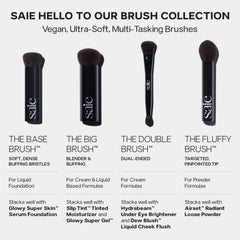 Brosse Saie pour fond de teint liquide, finition homogène et retouches rapides.