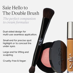 Saie The Double Brush, embout petit pour éclairage et camouflage précis.