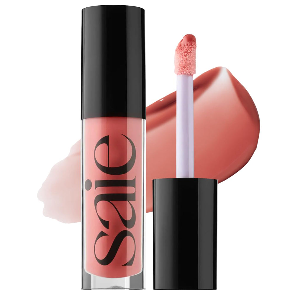 Saie Glossybounce, flacon-brillance non collant, lèvres hydratées et lumineuses.