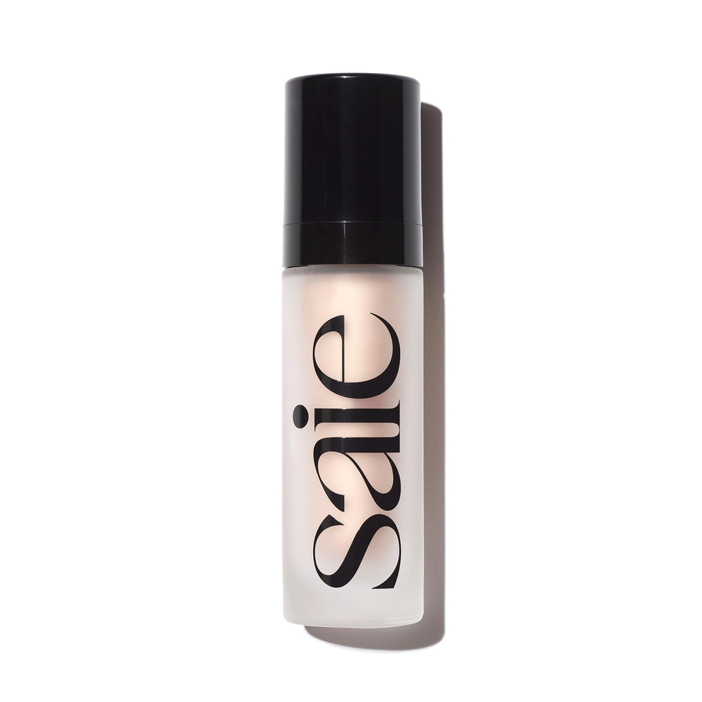 Saie Glowy Super Gel – bouteille 1oz, éclat discret et hydratation légère.