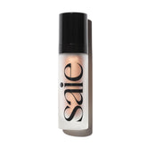 Saie Glowy Super Gel, bouteille à pompe, hydratation et éclat lumineux pour la peau.