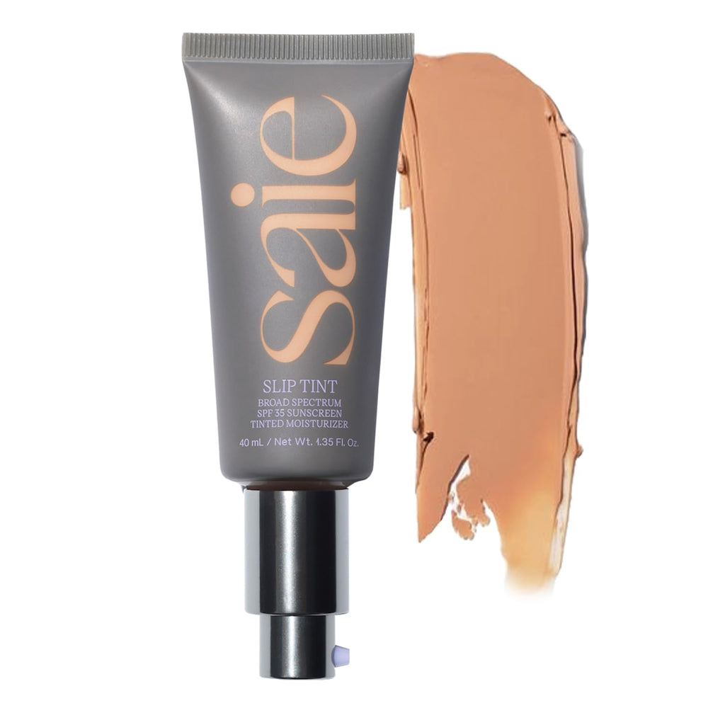 Saie Slip Tint bouteille-teinte-quatre, couvrance légère et éclat hydraté du visage