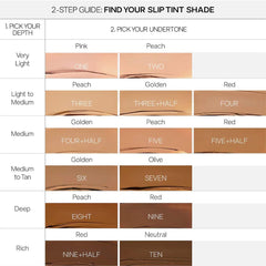 Saie Slip Tint: flacon SPF 35 minéral assure une protection quotidienne.