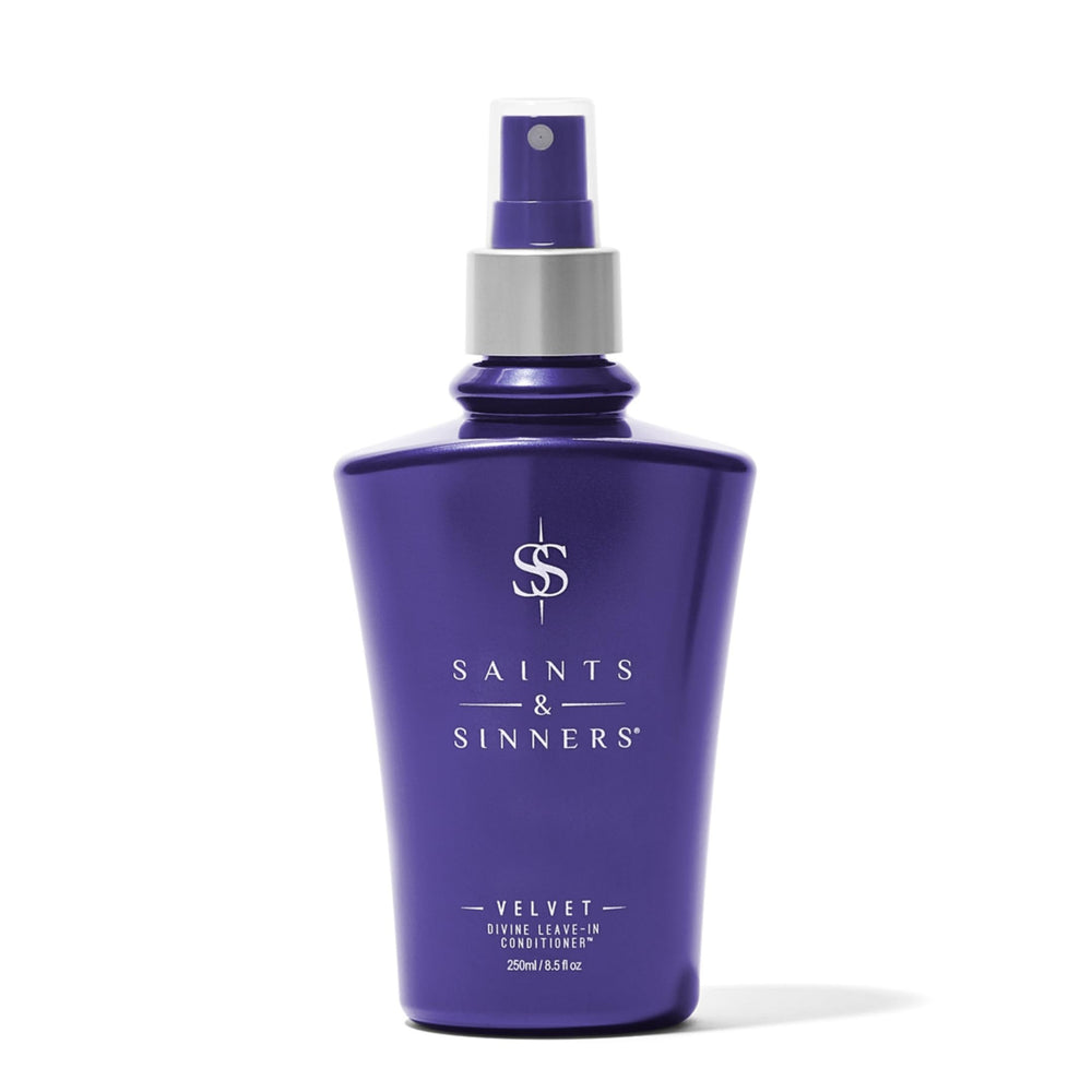 Saints & Sinners Velvet Divine – bouteille prête à hydrater les cheveux.