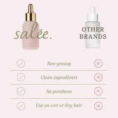 Salee Serum avec caféine et biotine pour chevelure énergisée et volumineuse.