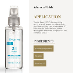 SALERM 21 Finish – panthénol liposome apporte brillance et douceur.