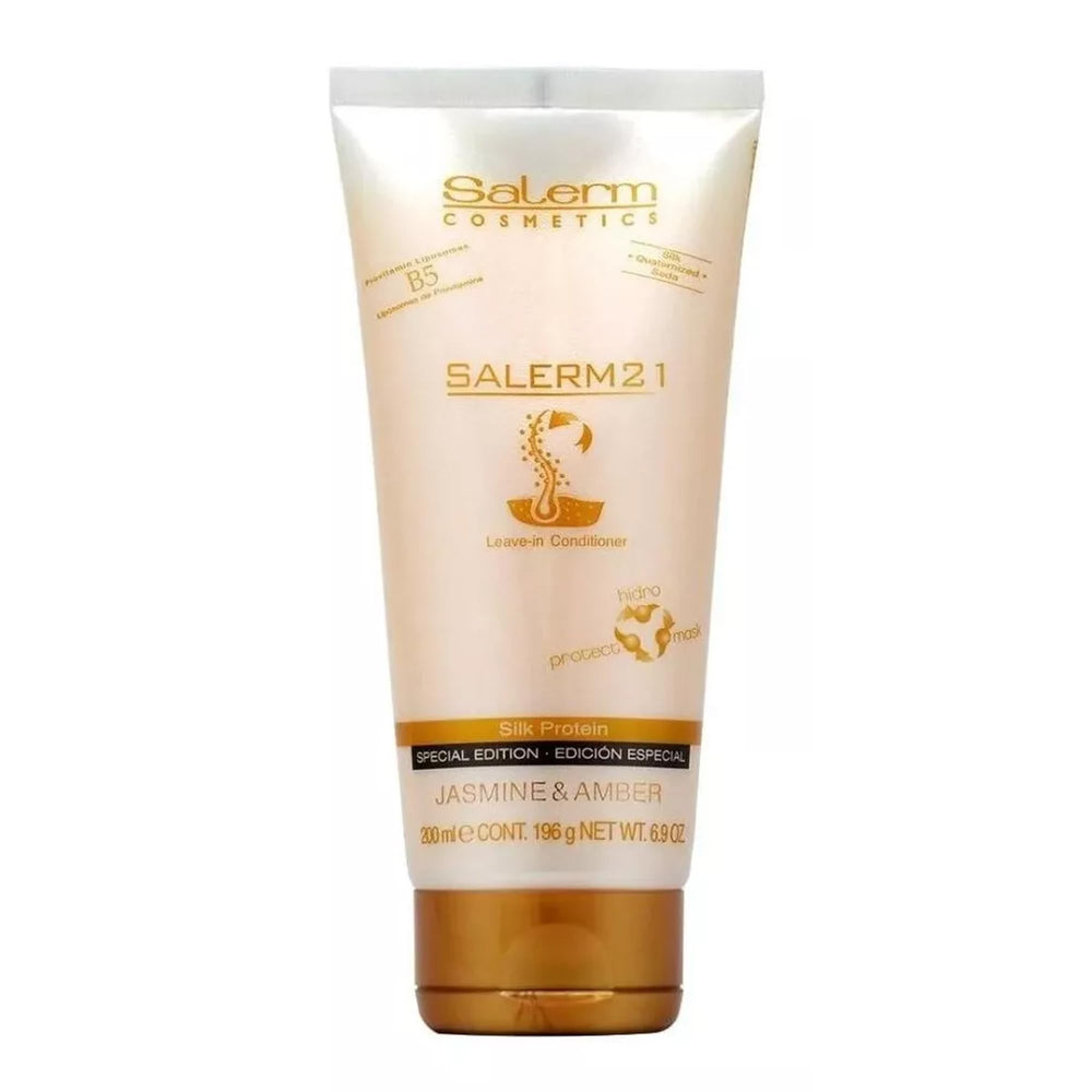 SALERM 21 Jasmin et Ambre — flacon: démêle et hydrate durablement les longueurs.