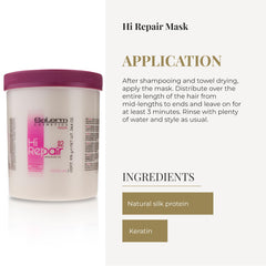 Brillance accrue sur les longueurs grâce au masque Hi Repair.