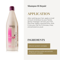 Cheveux brillants après l'utilisation du Shampoing Hi Repair SALERM