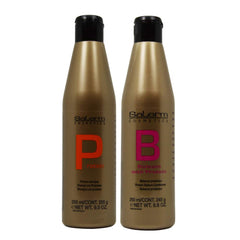 SALERM Protein Shampoing et Après-shampoing dans coffret avec miroir compact, pratique pour les déplacements.