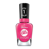 Sally Hansen Miracle Gel, bouteille Fuchsia Fever, couleur vive et durable.