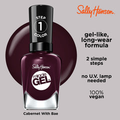Sally Hansen Miracle Gel Cabernet With Bae séchage sans lampe UV