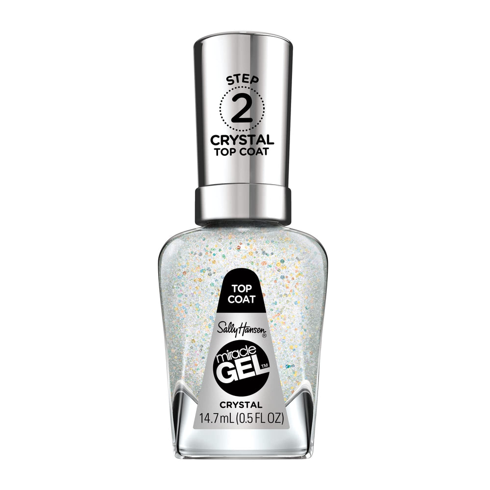 Sally Hansen Miracle Gel Crystal Top Coat application nette sans lampe UV et finition brillante