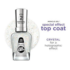 Sally Hansen Miracle Gel Crystal Top Coat texture licorne pour reflets changeants