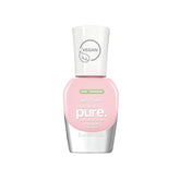 Vernis Sally Hansen Good.Kind.Pure rose pâle sur bouteille, couleur légère.