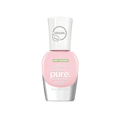 Vernis Sally Hansen Good.Kind.Pure rose pâle sur bouteille, couleur légère.