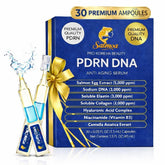 Salmoa Salmon DNA PDRN serum bottle highlighting hydration for daily glow