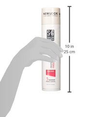 Salon Grafix aérosol coiffant ultra-fixe: démonstration d’application résistante à l’humidité et tenue longue.